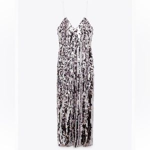 ZARA | Strappy Sequin Dress